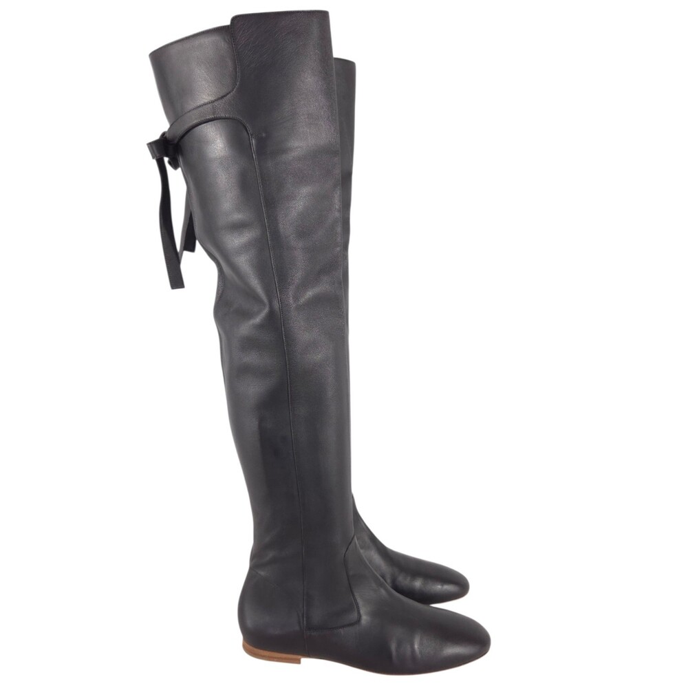 Gabriela Hearst Over the Knee Boots US 11 EU 42 Womens Black Leather $1550 - Picture 5 of 15